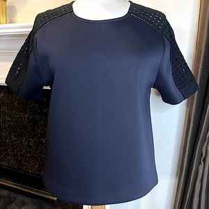 Ann Taylor - Navy Party Blouse